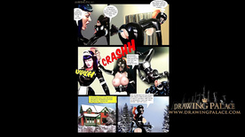 BDSM Comic Book - Slaves in latex spanked and punished hard
