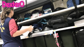 Spanish Walmart Employee Showing Off