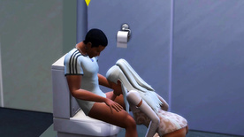 Boquete no banheiro - The Sims 4
