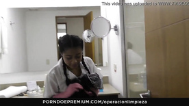 OPERACION LIMPIEZA - Colombian maid seduced and fucked hard by employer