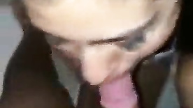 Girl gets cum facial