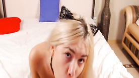 Amateur Blonde Babe Masturbates Webcam Show