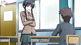Aluna safada dando a buceta para o amigo dentro da sala anime hentai