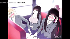 Anime sex novinhas colegial lésbicas masturbando no ônibus escolar