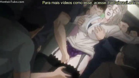 Hentai GangBang no Trem - Melhores Cenas - Legenda PT-BR