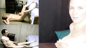 Tem leite? Safados batendo punheta para mulher grávida na webcam
