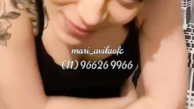 Mari Ávila fazendo sexo oral em um boquete molhado e safado