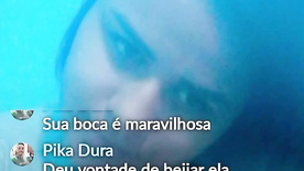 Caiu no zap mais uma gostosa vendo o cara gozar em sua Live no meetme!