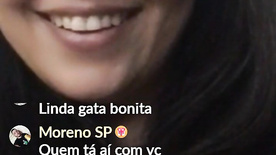 Caiu no zap Aline em sua Live no meetme tomando leitinho do putão