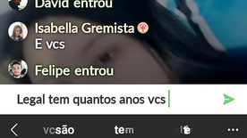 Novinhas gremistas vendo safado gozar na Live