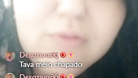 Caiu na net Anjnha branquinha gostosa vendo gozada em Live!