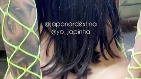 Japa nordestina pelada e sentando na pica em primeiro vídeo pornô