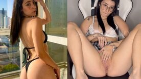 Onlyfans da Angel Kwy pelada enfiando os dedos na bucetinha molhada