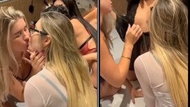 Débora Peixoto transando louca de tesão com amigas lésbicas nuas no motel