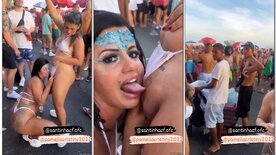 Carnaval pornor gostosas se chupando na rua