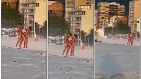 Sexo carnaval casal transando na orla da praia do RJ