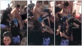 Sexo em carnaval fodendo amadora com força na multidão