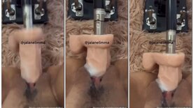 Jaiane Limma fodendo sua buceta com uma máquina de sexo