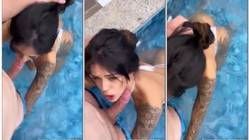 Shayenne Atriz mamando rola grande na piscina