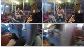 Flagra amador casal fazendo sexo dentro do metrô