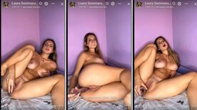Laura Sommaruga se masturbando na live ao vivo