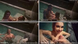 Gabi Tamiris fazendo um sexo amador gostoso na piscina