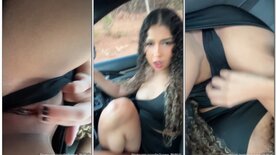 Susana Barbosa com tesão se masturbando dentro do carro do uber