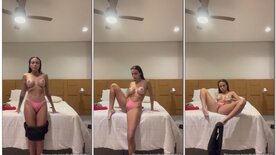 Fernanda Campos se masturbando gostoso no hotel
