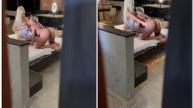Câmera escondida filma duas gostosas se chupando gostoso na cozinha