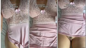 Elizabeth Borges sensualizando acabando de acordar mostrando a buceta rosada arreganhada