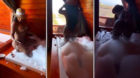 Pelada Etiane Felix deixa machos loucos na banheira de espumas