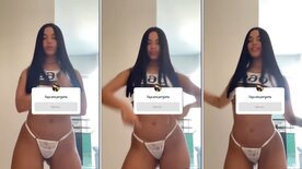 Novinha do instagram Mirian Gabriela dançando com calcinha safada