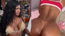 Lívia Santana transando sem camisinha de quatro pro moreno no sexo quente