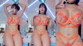 Asianbunnyx japonesa com corpo espetacular mostrando os peitos balançando