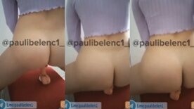 Pauli Belen magrinha do Onlyfans cavalgando com tesão na pica de borracha