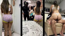 Sexo com entregador novinha dando a buceta sem camisinha pro motoboy