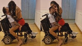 Gabriel Brito Cadeirante beijando morena tatuada do Privacy