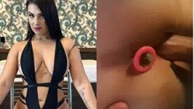 Jéssica Sampaio pelada com plug anal no cu fodendo em porno quente