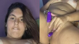 Duda Baby caiu na net gozando na siririca com vibrador dentro da xoxota