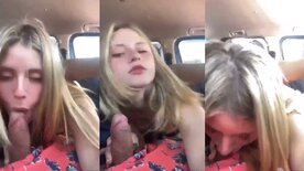 Pornô oral novinha chupando piroca no carro de uber