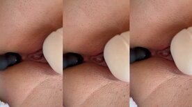 Video amador Delilah Raige gozando com consolo no cu e vibrador na xota