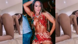 Mulher Melão safada piscando o cuzinho guloso de quatro em vídeo amador